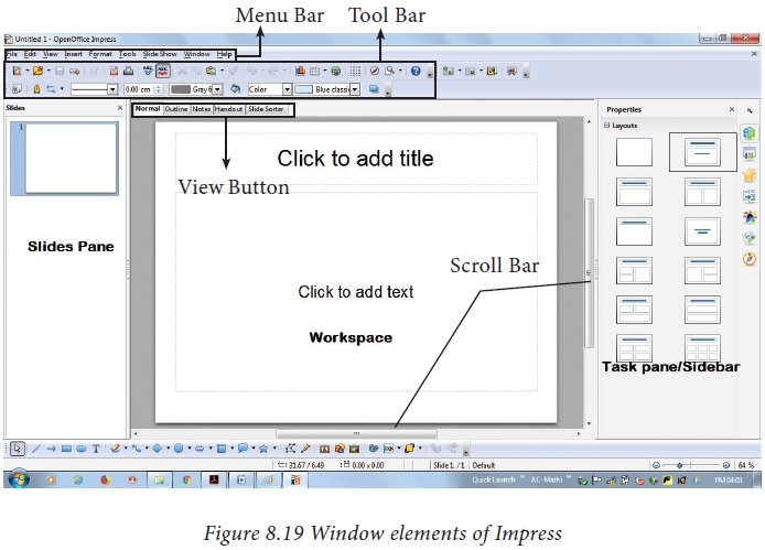 Workspace - OpenOffice Impress