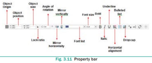 Property Bar CorelDRAW 2018 Property Bar CorelDRAW 2018