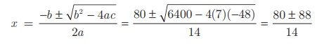 problem solving involving quadratic equation