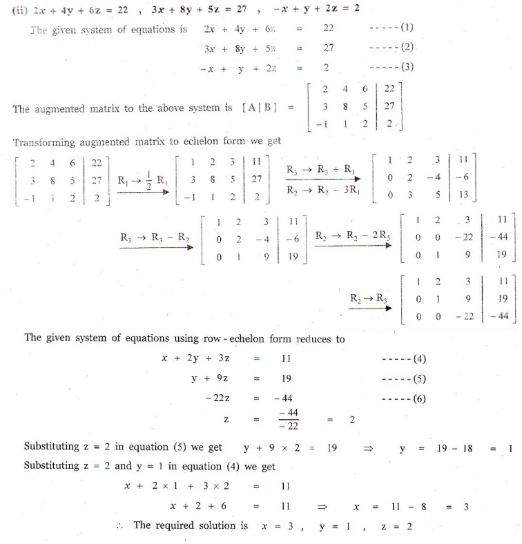 Exercise 1 5 Matrix Gaussian Elimination Method Problem Questions With Answer Solution