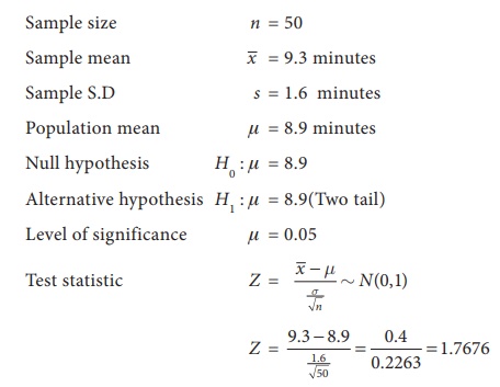 what is an example of a hypothesis testing problem