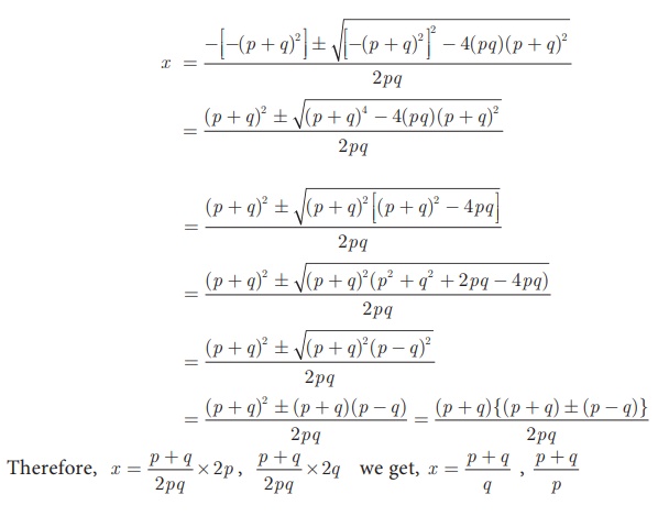 Quadratic formula VS pq-formula