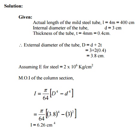 Solved Problems: Civil - Strength of Materials - Columns
