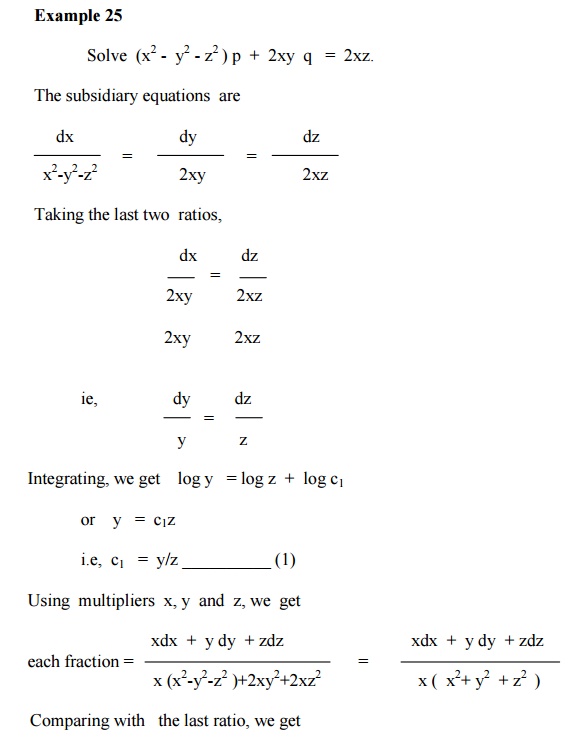 Lagrange S Linear Equation