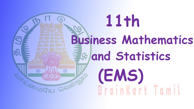 Business Maths 11th std